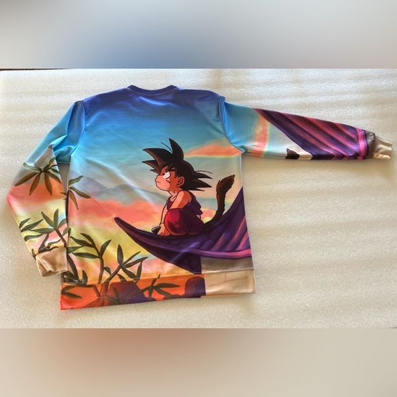 DragonBall Z-Goku-Mens Crewneck Pullover-Sweatshrt-Double Sided-Video Game-Anime - Picture 12 of 14